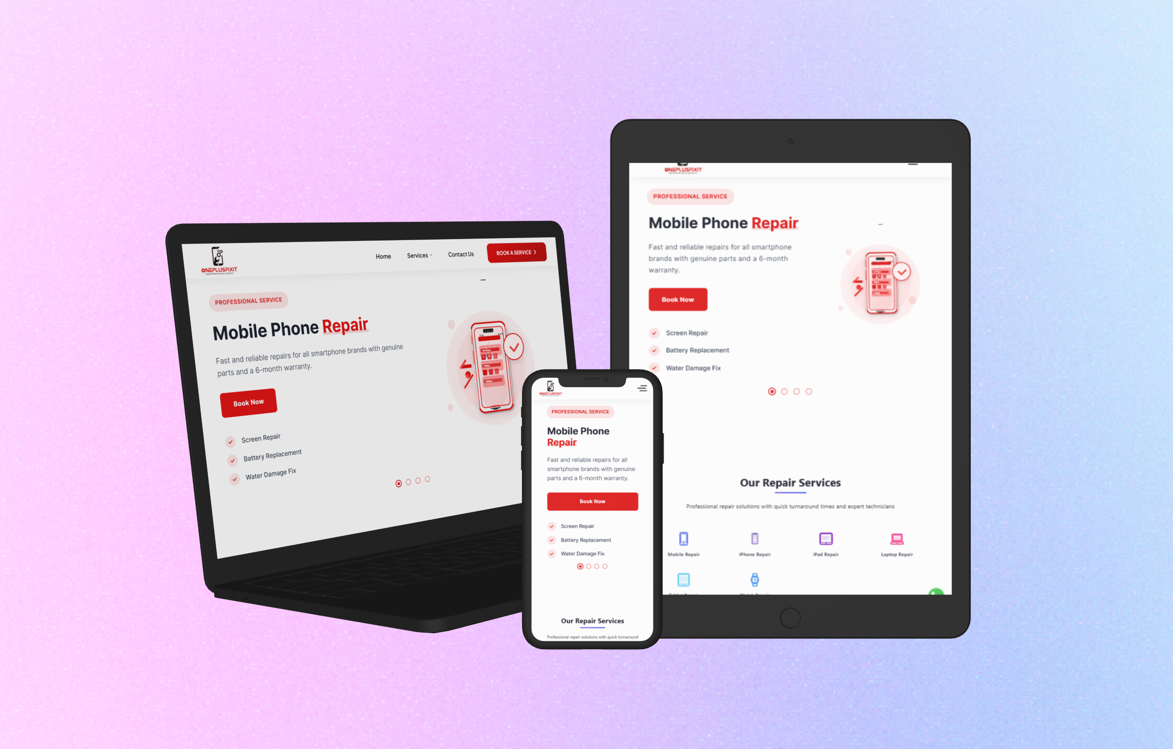 OnePlusFixIt Website Preview