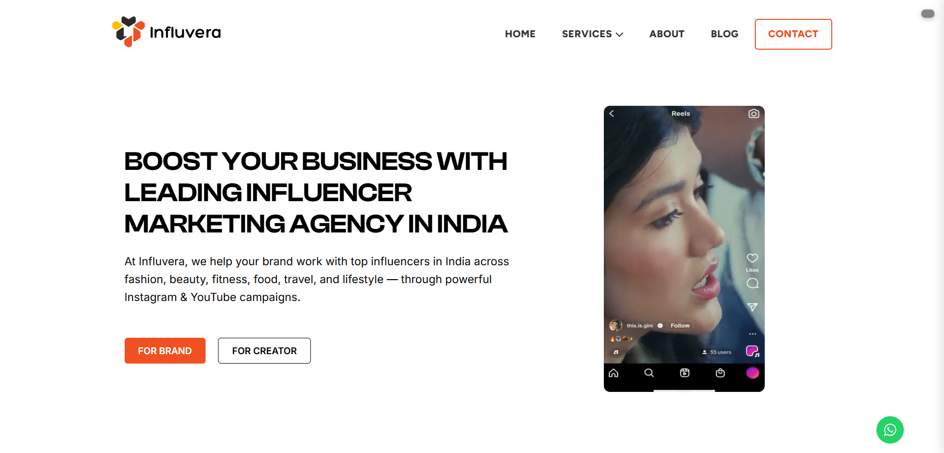 Influvera Influencer Marketing Agency Preview